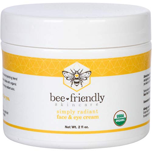 Product Cover BeeFriendly Face and Eye Cream All Natural USDA Certified Organic Moisturizer, All In One Face, Eye, Neck, Decollete Cream, 2 oz