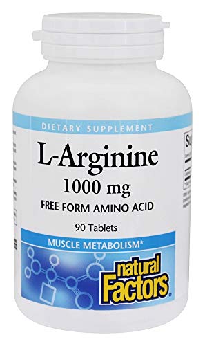 Product Cover Natural Factors - L-Arginine, Supports Muscle Metabolism, 90 Tablets