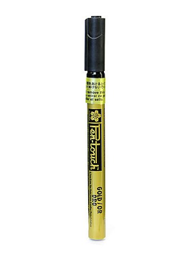 Product Cover Sakura Pen-Touch Paint Marker 0.7 mm Extra fine metallic Gold color, Pack of 4