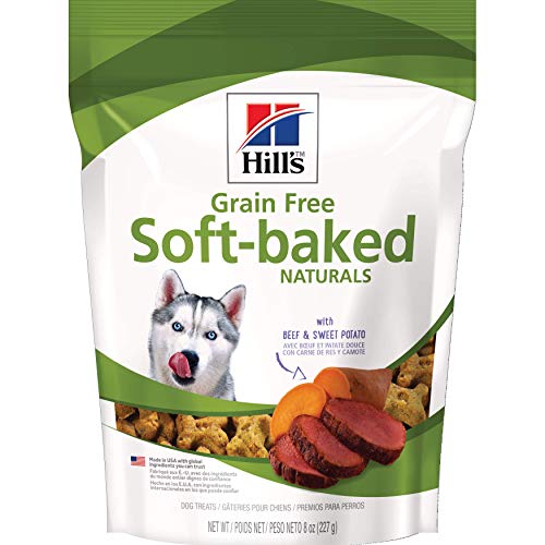 Product Cover Hill's Ideal Balance Grain Free Dog Treats, Soft-Baked Naturals with Beef & Sweet Potatoes Soft Dog Treats, Healthy Dog Treats, 8 oz Bag
