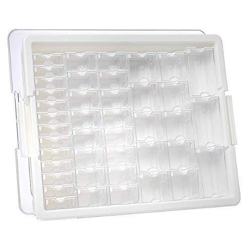 Product Cover Elizabeth Ward Bead Storage Solutions: 45-Piece Assorted Storage Tray - Bead Organizer with 42 Containers of Various Sizes, a Tray and Lid for Beads and More