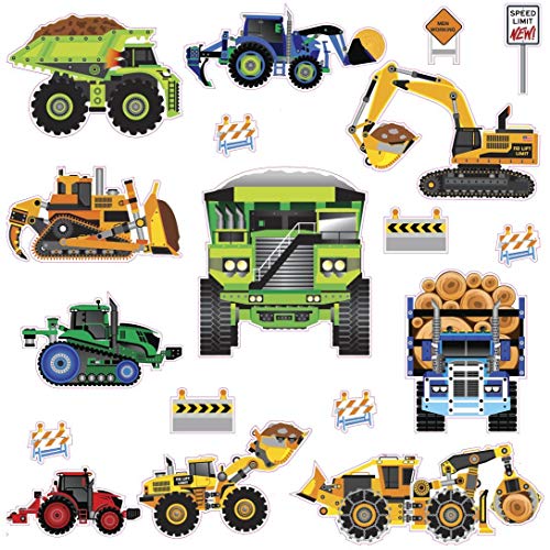 Product Cover RoomMates New Speed Limit - Construction Vehicles Peel and Stick Wall Decals - SPD0003SCS