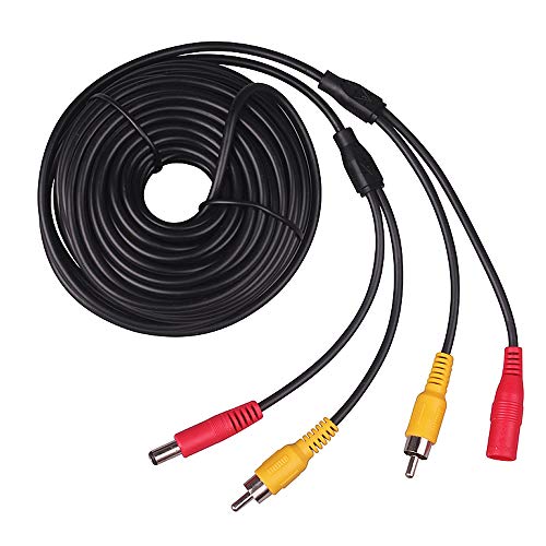 Product Cover RCA DC Power Audio Video AV Extension Cable for CCTV Security Car Tuck Bus Trailer Reverse Parking Camera 10 Meters 32Ft by HitCar