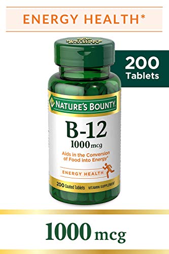 Product Cover Nature's Bounty Vitamin B-12 1000 Mcg, Supports Energy Metabolism 200 Coated Tablets