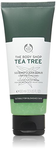 Product Cover The Body Shop Tea Tree Squeaky-Clean Exfoliating Face Scrub, 3.3 Fl Oz (Vegan)