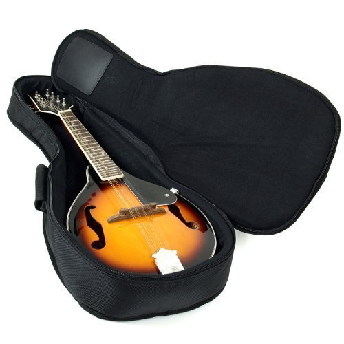 Product Cover Hola! Heavy Duty A & F Style Mandolin Gig Bag (Soft Case) with 15mm Padding, Black