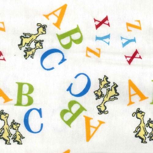 Product Cover Trend Lab Print Flannel Crib Sheet, Dr. Seuss ABC