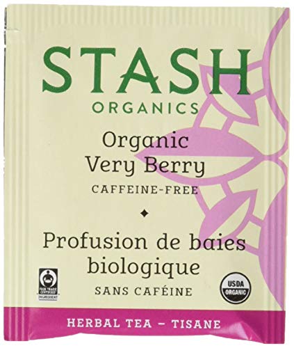 Product Cover Stash Tea Organic Very Berry Herbal Tea 100 Count Tea Bags in Foil (Packaging May Vary) Individual Herbal Tea Bags for Use in Teapots Mugs or Cups, Brew Hot Tea or Iced Tea
