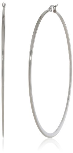 Product Cover Amazon Essentials Stainless Steel Flattened Hoop Earrings (70mm)