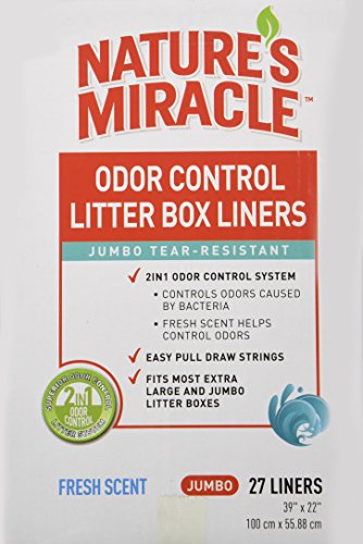 Product Cover Nature's Miracle Odor Control Jumbo Litter Box Liners, 27 Count