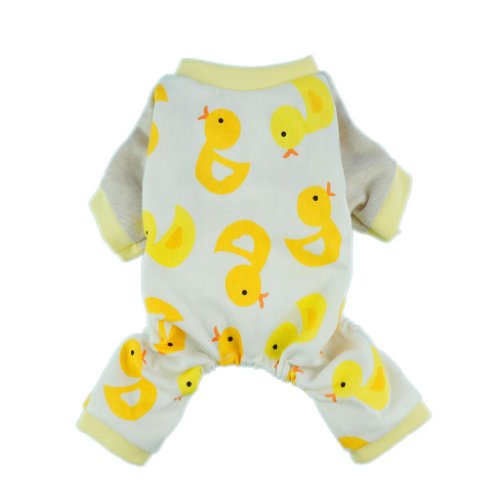 Product Cover Fitwarm Duck Dog Pajamas Dog Clothes Dog Jumpsuit Pet Cat Pjs, Small