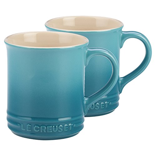 Product Cover Le Creuset of America Stoneware Set of 2 Mugs, 12-Ounce, Caribbean