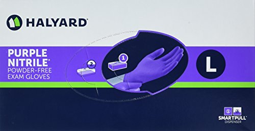 Product Cover Haylard Health Purple Nitrile Exam Gloves, Large, 100 Count