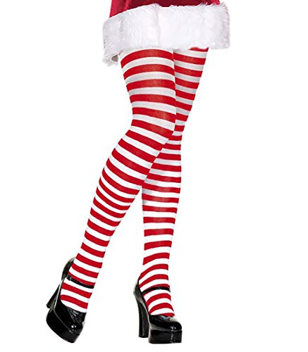 Product Cover Red and White Striped Tights Red White Striped Tight Elf Tights Christmas Tights