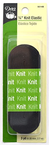 Product Cover Dritz 9314B Knit Elastic, 1/4-Inch by 3-Yard, Black