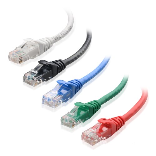 Product Cover Cable Matters 5-Color Combo Snagless Cat6 Ethernet Cable (Cat6 Cable, Cat 6 Cable) 1 Foot