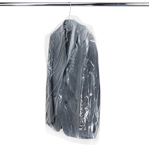 Product Cover HANGERWORLD 20 Clear 40inch Dry Cleaning Laundry Polythylene Garment Clothes Cover Protector Bags 80 Gauge