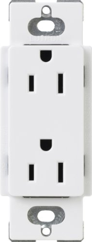 Product Cover Lutron CARS-15-TR-WH DUPLEX RECEPTACLE, White