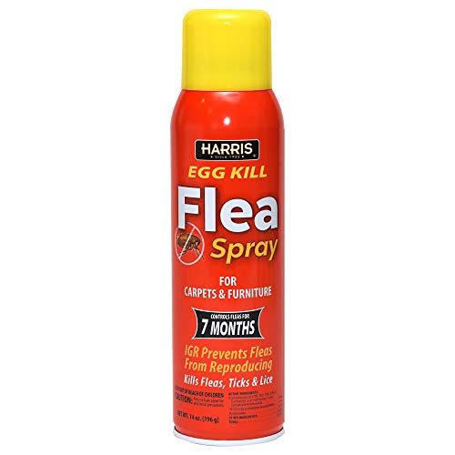 Product Cover Harris Flea and Egg Killer, 14oz Aerosol Spray with 7-Month Residual for Carpets, Furniture and More