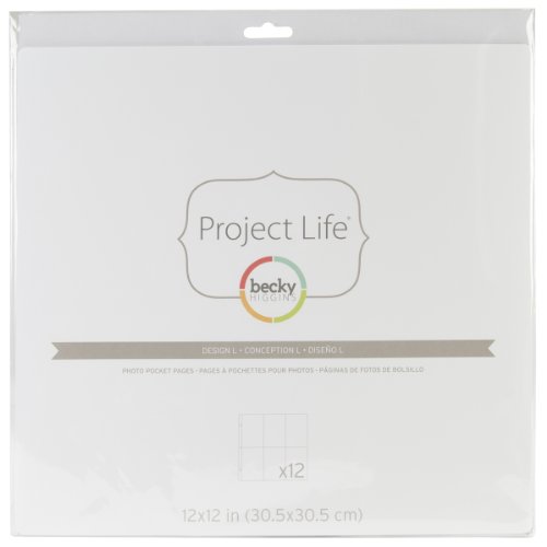 Product Cover Becky Higgins 380155 Project Life Photo Pocket Page Protector-12 x Design L (12 Piece)