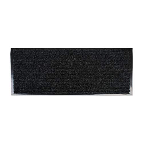 Product Cover J&M Home Fashions Heavy Duty Outdoor/Indoor Doormat, 22x60, Charcoal Black Utility Mat