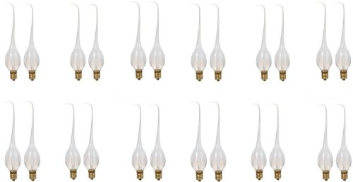 Product Cover Creative Hobbies 5 Watt Silicone Dipped Country Candle Lamp Light Bulbs - Replacement Bulbs for Candles and Chandeliers - Box of 24