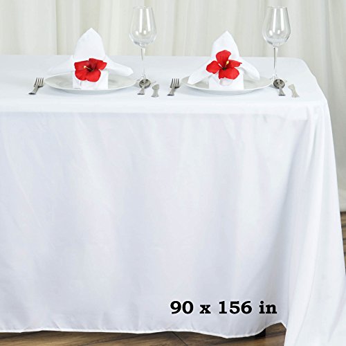 Product Cover LinenTablecloth Rectangular Economy Polyester Tablecloth, 90 x 156