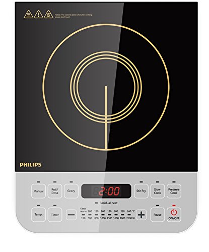 Product Cover Philips Viva Collection Hd492801 2100Watt Induction Cooktop Black