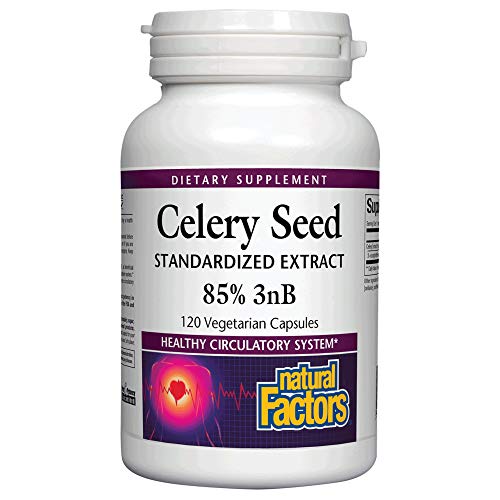 Product Cover Celery Seed Extract by Natural Factors, Herbal Supplement for a Healthy Circulatory System, 120 vegetarian capsules (120 servings)