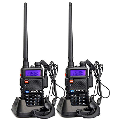 Product Cover Retevis RT-5R 2 Way Radio 128CH UHF/VHF Dual Band Dual Standby DTMF/CTCSS/DCS FM Ham Radio (2 Pack)