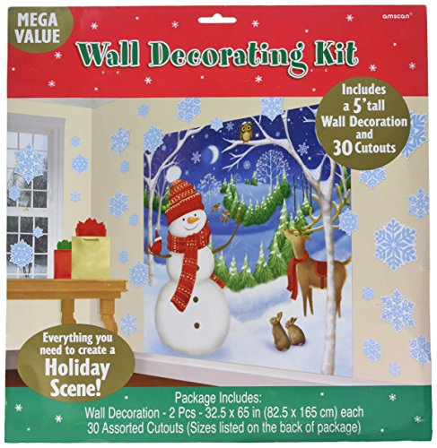 Product Cover amscan Winter Friends Wall Scene Setters Kit, 32 Ct. | Christmas Decoration