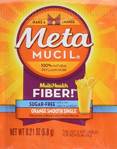 Product Cover Metamucil - MultiHealth Fiber Singles Orange Smooth Sugar-Free, 0.21 Ounce, Pack of 30