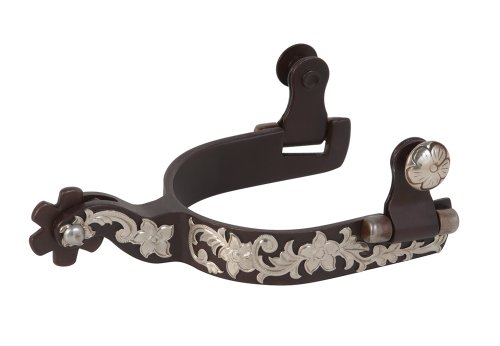 Product Cover Weaver Leather Women's Antiqued Show Spur with German Silver Floral Trim