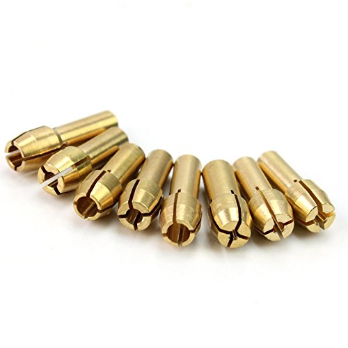 Product Cover RHX 2 Set of Brass Collet Fits Dremel Rotary Tools Including 1mm/1.6mm/2.3mm/3.2mm
