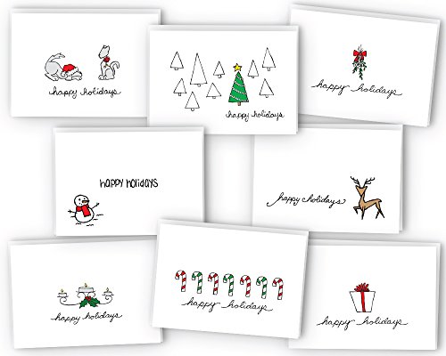 Product Cover Happy Holidays Greeting Card/Gift Tag Collection - 24 Cards with Envelopes