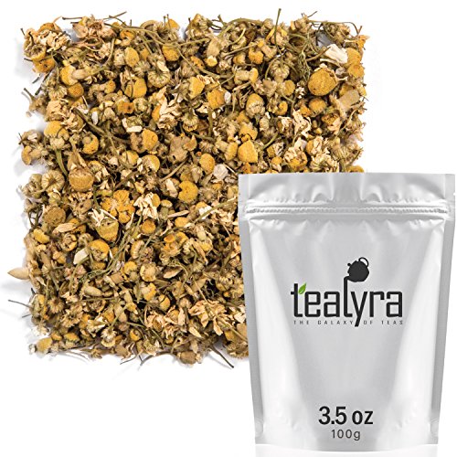 Product Cover Tealyra - Egyptian Chamomile Tea - Pure Herbal Tea - Natural Bedtime Tea - Caffeine-Free - Relaxing Herbal Remedy - Anxiety and Stress Relief - Organically Grown - 100g (3.5-Ounce)