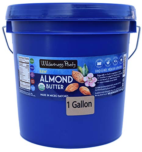 Product Cover Wilderness Poets Almond Butter - Organic & Raw - Bulk Almond Butter - 1 Gallon Pail - 8.5 lb (136 oz)
