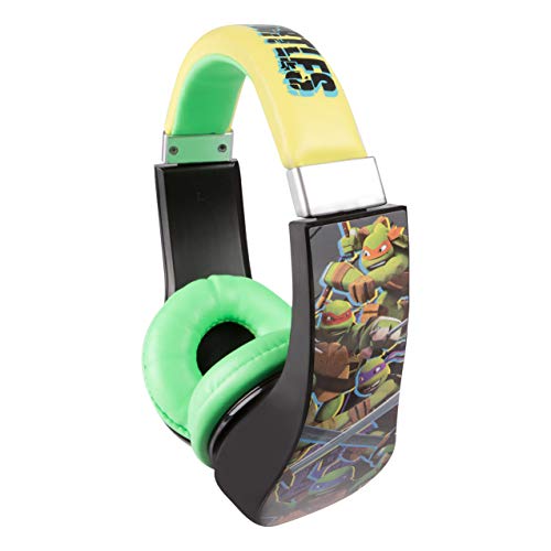 Product Cover Teenage Mutant Ninja Turtles 30365 Kid Safe Over the Ear Headphone with Volume Limiter, Full Range Stereo Sound, Cushioned ear pieces deliver crisp, rich sound, Black/ Yellow/ Green