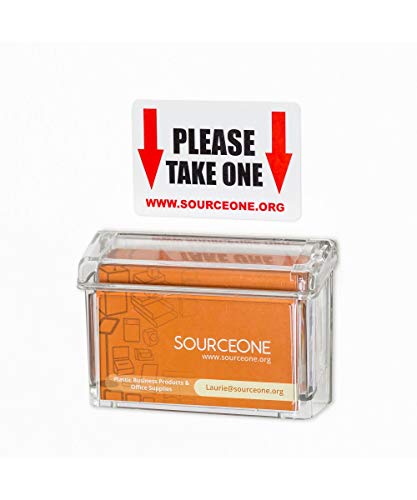 Product Cover Source One Premium Outdoor Business Card Holder Peel and Stick Clear Unbreakable 