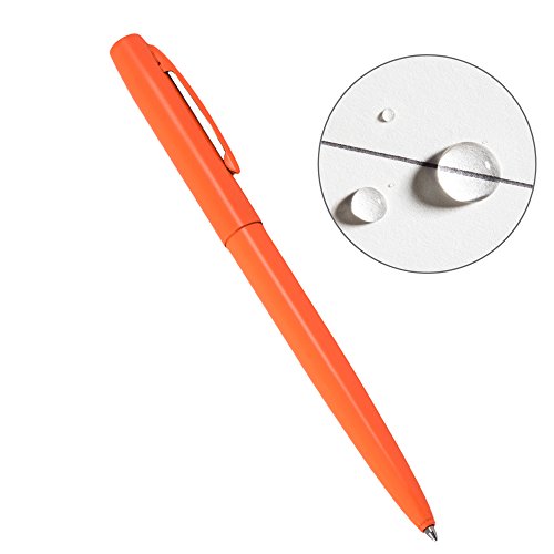 Product Cover Rite In The Rain Weatherproof Orange Metal Retractable Ballpoint Pen - Black Ink (No. OR97)
