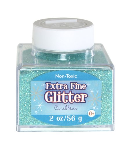 Product Cover Sulyn Extra Fine Caribbean Glitter Stacker Jar, 2 Ounces, Non-Toxic, Stackable and Reusable Jar, Blue Green Glitter, SUL51827