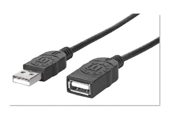 Product Cover MANHATTAN 6-Feet High Speed USB Cable A Male/A Female 1.8m, Black (393843)