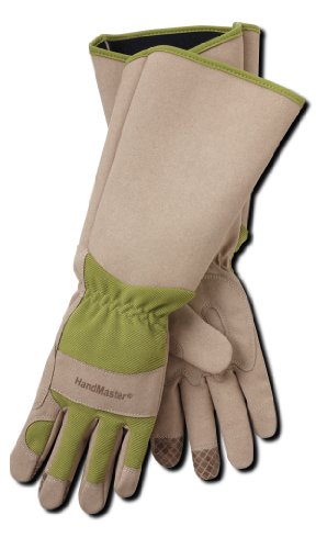 Product Cover Magid Glove & Safety BE194TL Rose Pruning Gardening Gloves, Men's Large, Tan & Green