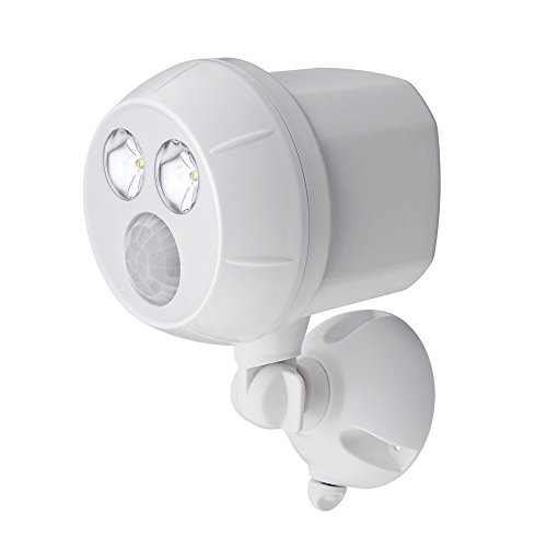 Product Cover Mr. Beams MB380 Weatherproof Wireless Battery Powered LED Ultra Bright 300 Lumen Spotlight with Motion Sensor, White, 1-Pack