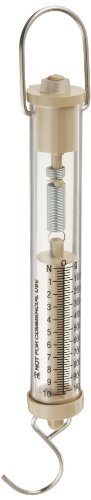Product Cover Ajax Scientific Plastic Tubular Spring Scale, 1000g/10N Weight Capacity, Brown