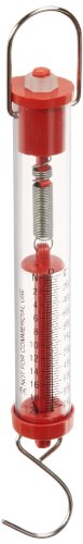 Product Cover Ajax Scientific Plastic Tubular Spring Scale, 2000g/20N Weight Capacity, Red