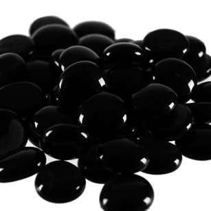 Product Cover DashingtonTM Flat Black Marbles (5 Pound Bag), Glossy Finish, for Vase Filler, Table Scatter, Aquarium Decor