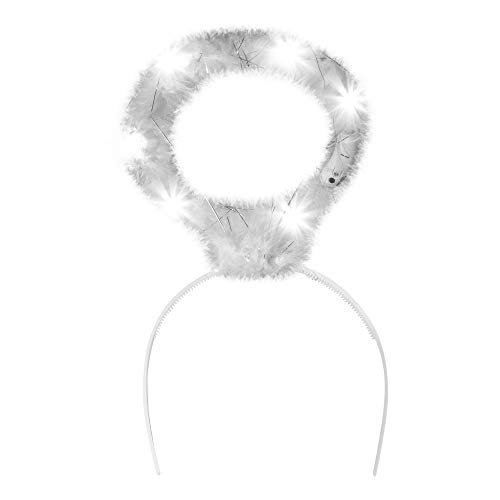 Product Cover LED Light Up Angel Halo Headband for Women & Men Costume Accessories - White