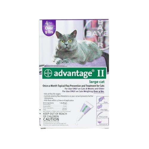 Product Cover Advantage 2 flea control for cats and kittens over 9 lbs 4 month supply