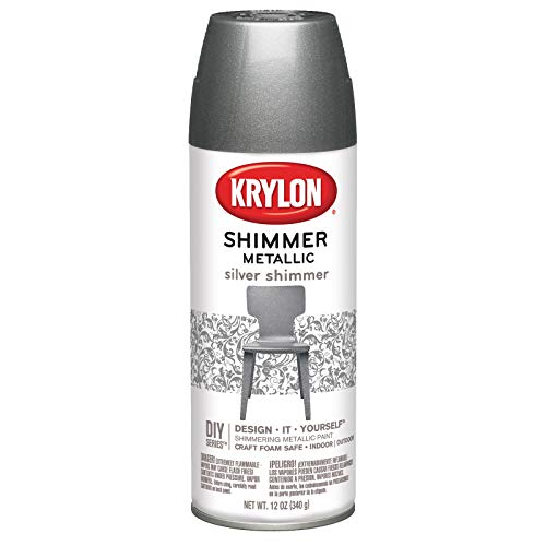 Product Cover Krylon Shimmer Metallic Spray Paint Silver Shimmer, 11.5-Ounce